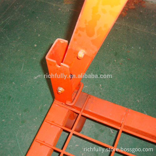 4square tube posts Tire Stacking Rack with mesh board